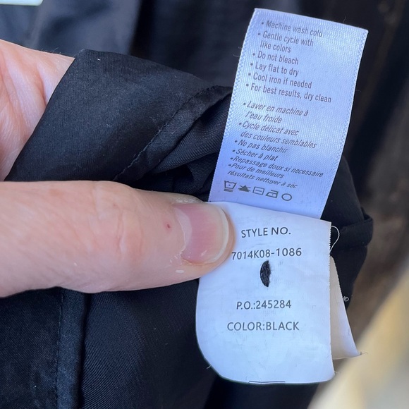 Paige Resa Black Satin Blouse Sz XL - Picture 7 of 11